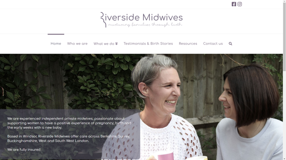 Riverside Midwives website