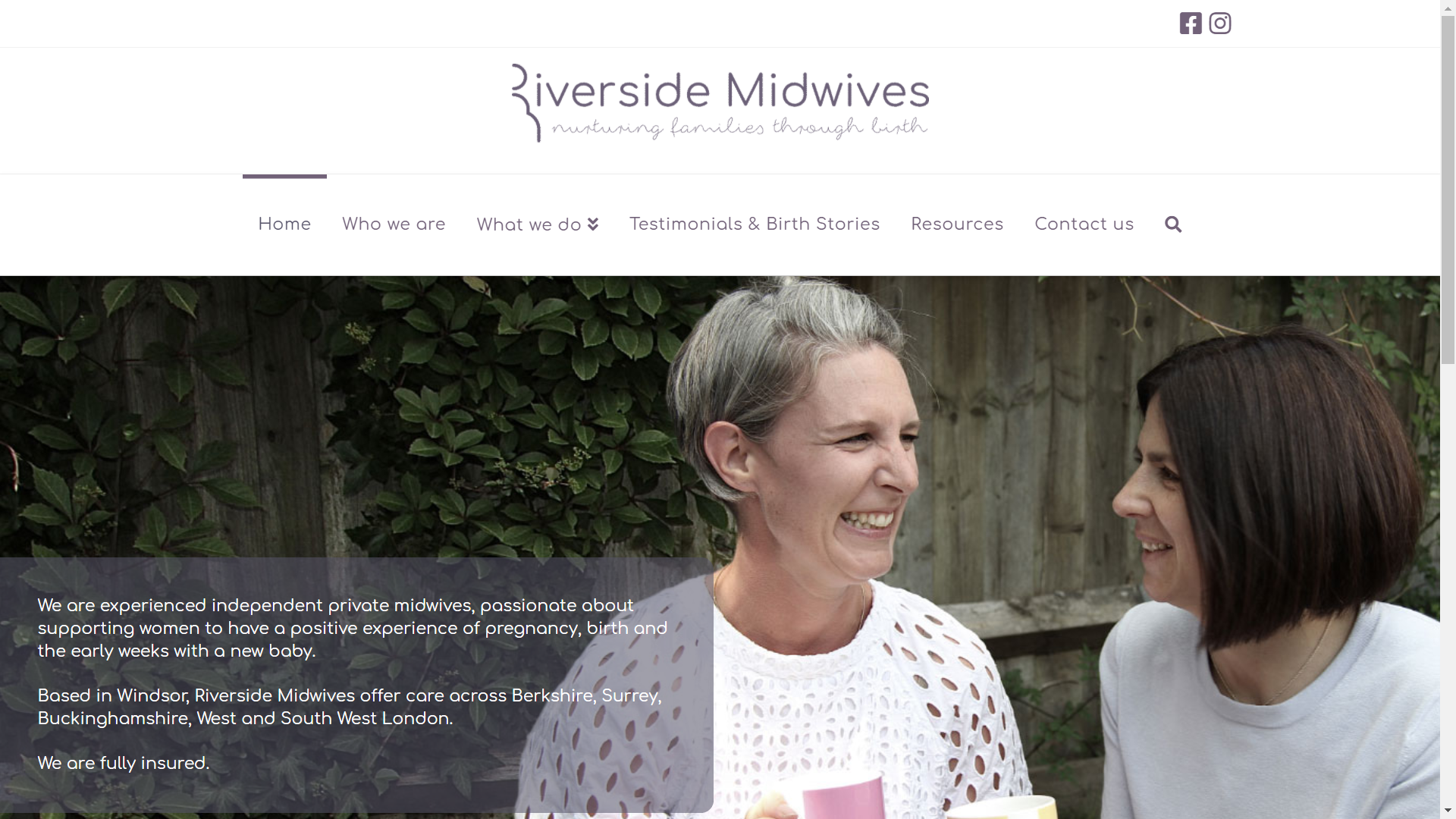 Riverside Midwives website